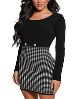 Guess Women's Long-Sleeve Sweater Dress