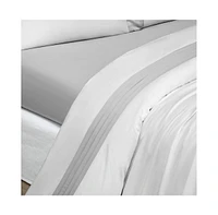 Togas Eden white/grey Duvet cover Queen white/grey