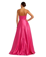 Mac Duggal Women's Strapless A-Line Bow Ballgown