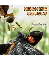 Qaba Ride on Horse for Toddlers 3-8 Years with Neighing, Padding, Brown