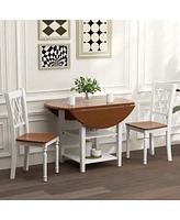 Sugift Set of 2 Wooden Kitchen Chairs