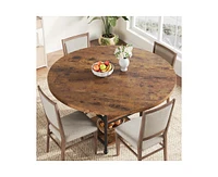 gaomon 47-Inch Round Dining Table for 4: Featuring a 1.59