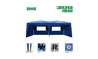 Slickblue Blue Waterproof Folding Tent with Two Windows - Durable Outdoor Shelter