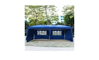 Slickblue Blue Waterproof Folding Tent with Two Windows - Durable Outdoor Shelter