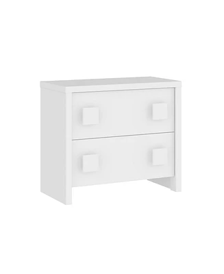 Homsee White Storage Dresser Organizer Nightstand With 2 Drawers