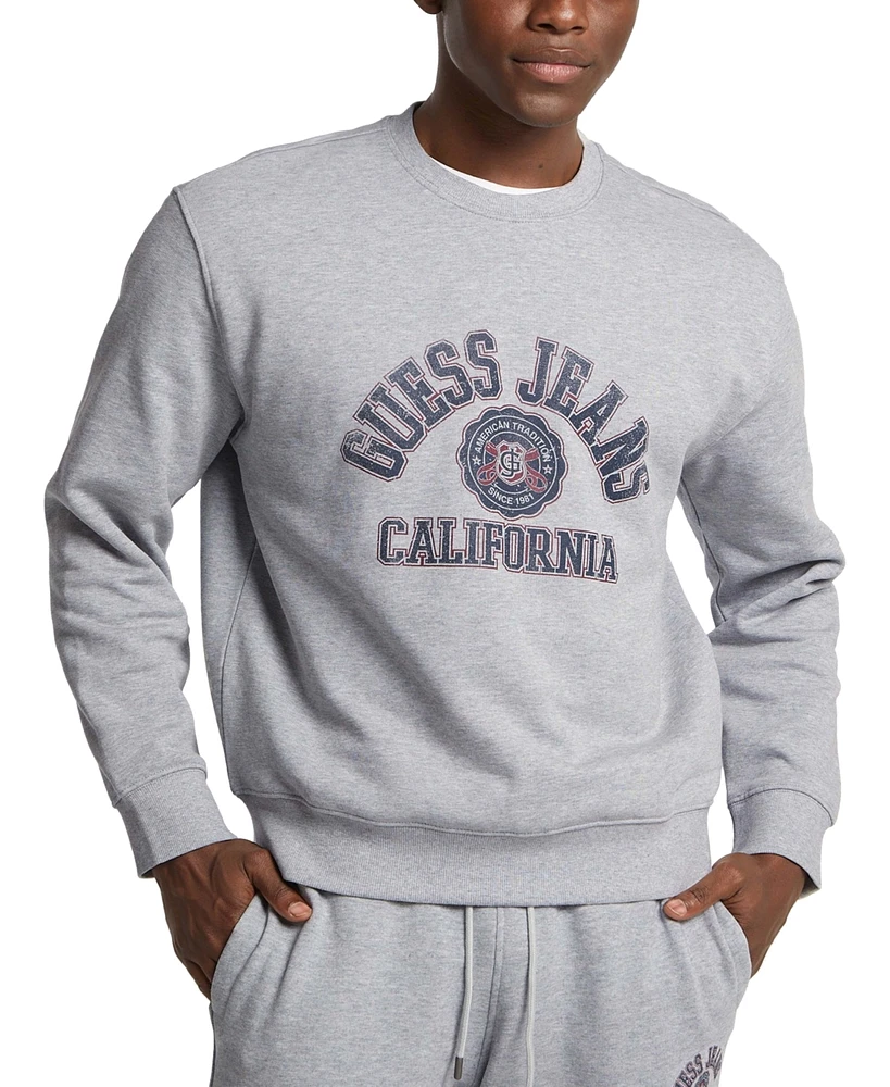 Guess Jeans Men's California Long Sleeve Logo Graphic Sweatshirt