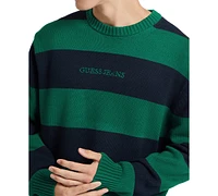 Guess Jeans Men's Stripe Logo Sweater