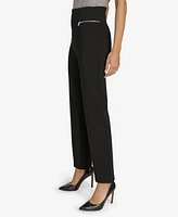 Calvin Klein Women's Straight-Leg Ponte Ankle Pants