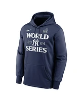 Nike Men's Navy New York Yankees 2024 World Series Authentic Collection Therma Pullover Hoodie