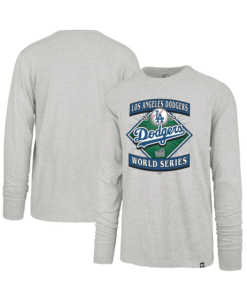 '47 Brand Men's Gray Los Angeles Dodgers 2024 World Series Franklin Long Sleeve T-Shirt