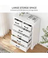 gaomon Dresser for Bedroom, 6 Drawer Dresser with Metal Handles, Grey Chest of Drawers Closet Organizers and Storage Clothes