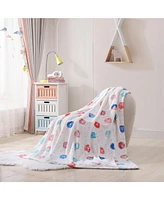 Poppy & Fritz Polka Donuts Flannel Novelty Print Throw Blanket-50X60