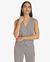 Calvin Klein Women's Pinstripe Button-Front Vest