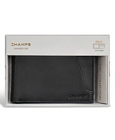 Champs Men's Iconic Collection Leather Top Wing Wallet