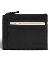 Champs Men's Onyx Collection Leather Zip Card Case