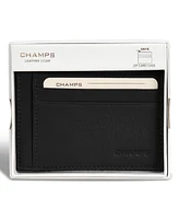 Champs Men's Onyx Collection Leather Zip Card Case