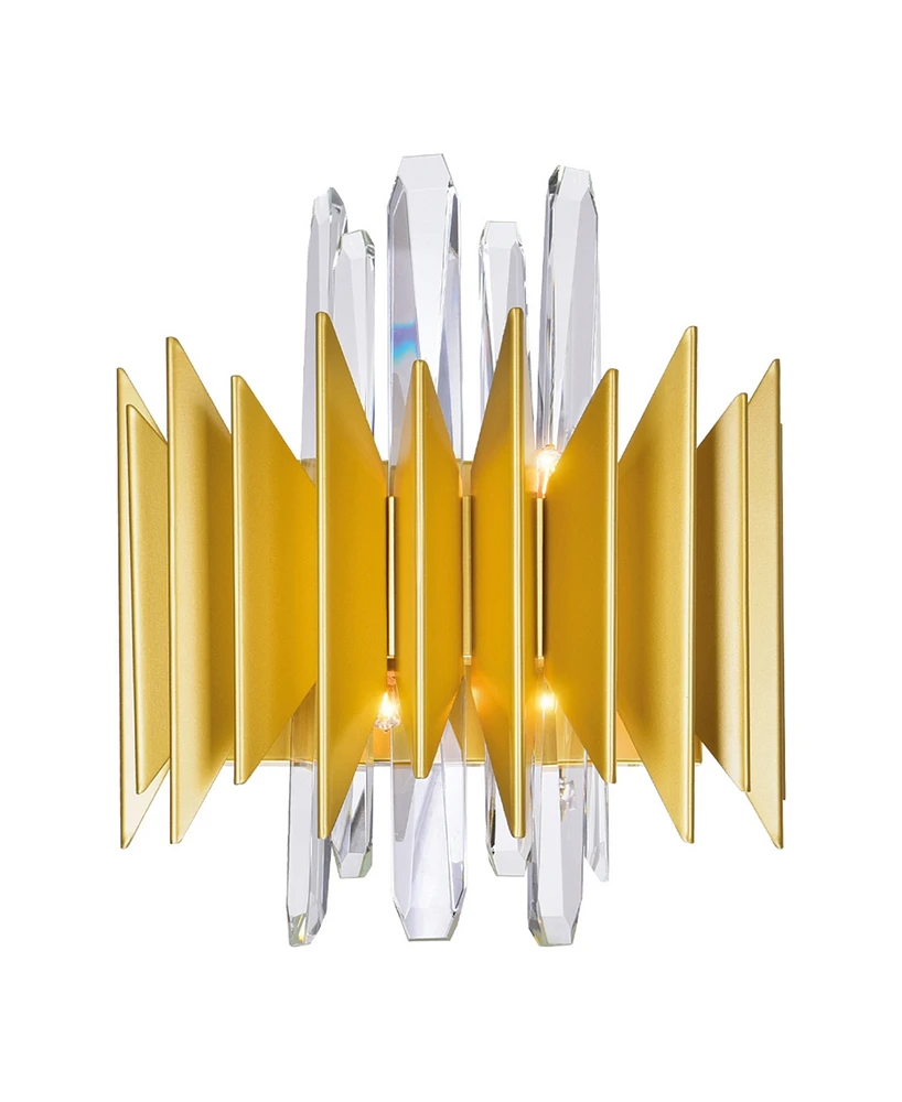 Cwi Lighting 12" Metal Cityscape 5 Light Wall Sconce