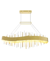 Cwi Lighting 18" Metal Millipede Led Chandelier