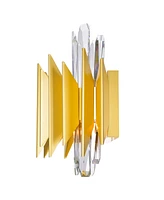 Cwi Lighting 12" Metal Cityscape 5 Light Wall Sconce