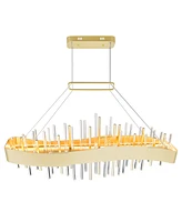 Cwi Lighting 18" Metal Millipede Led Chandelier