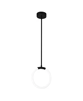 Cwi Lighting 10" Metal Hoops 1 Light Led Pendant