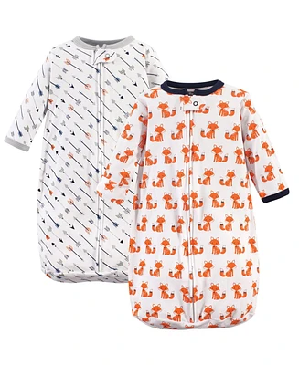 Hudson Baby Boys Cotton Long-Sleeve Wearable Sleeping Bag, Sack, Blanket