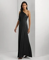 Lauren Ralph Women's One-Shoulder Satin Gown