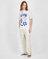 Hugo Boss Men's Creative Department Relaxed Fit Short Sleeve Crewneck Logo Graphic T-Shirt