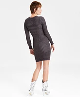 Guess Women's Josie Ribbed V-Neck Cardigan Dress