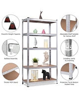 Sugift 72 Inch Storage Shelf Steel Metal 5 Levels Adjustable Shelves