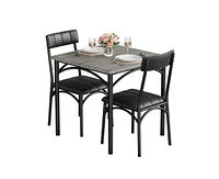 gaomon Dining Table Set for 2 with Cushion Chairs, 3 Piece Kitchen Table and Upholstered Chairs for Kitchen Apartment Dining Room Small Space