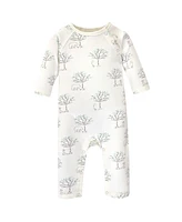 Touched by Nature Baby Boys Organic Cotton Coveralls 3pk, Birch Tree