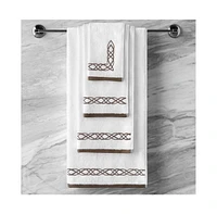 Togas Mia Wh/Bn Hand Towel, 20"x39"