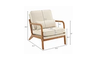 Slickblue Upholstered Single Lounge Chair, Stylish Indoor Accent Chair for Living Room