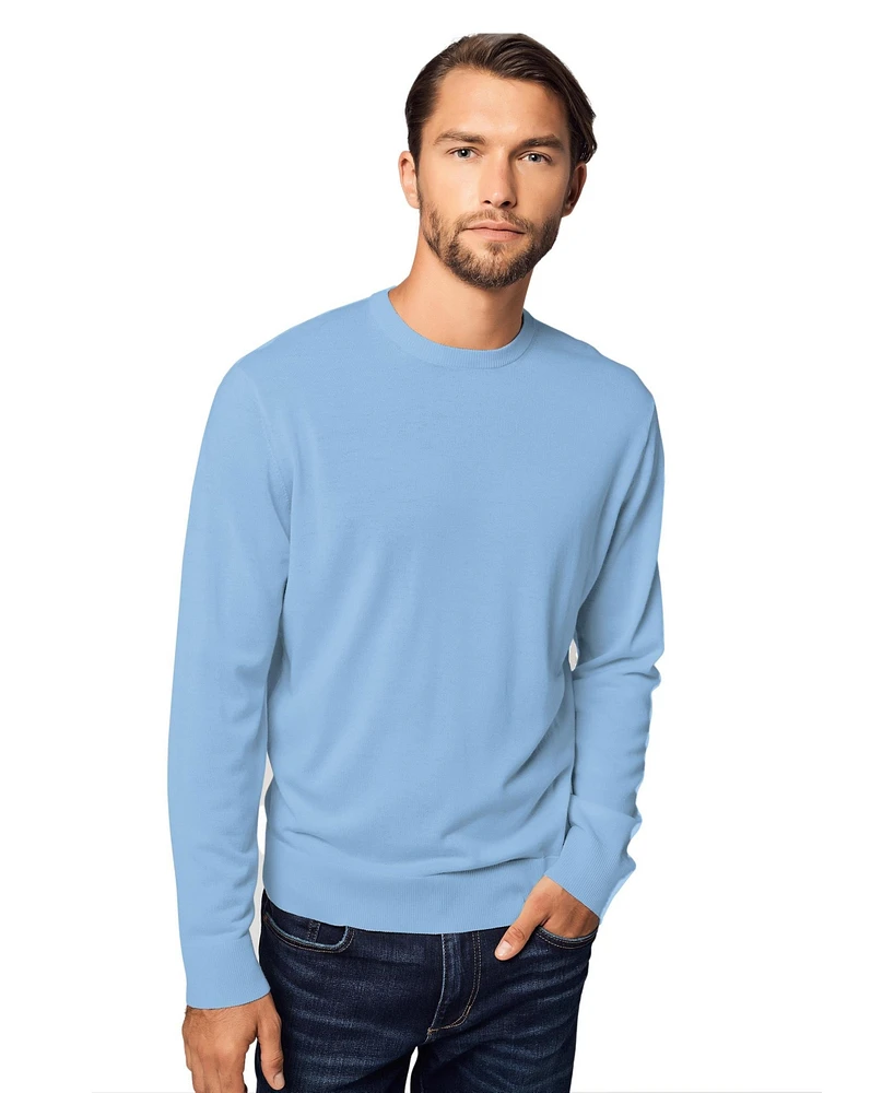 Bellemere New York Men's Pure Crew Neck Merino Sweater