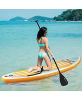 Hongge Inflatable Stand up Paddle Board with Adjustable Paddle and 3 Fins for Adults and Youths-s