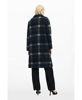 Desigual Women's Long checkered coat