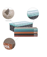 The Licker Store Naomi Modern Cardboard Reversible Cat Scratcher Pad in Box with Catnip (5-Pack)