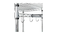 Slickblue Custom Closet Organizer Shelves System Kit Expandable Clothes Storage Metal Rack