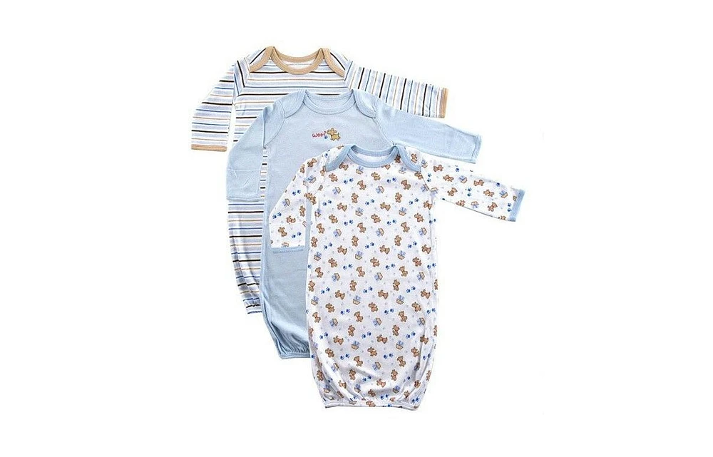 Luvable Friends Baby Boys Cotton Gowns Nautical, 0-6 Months