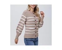 525 Women's Josie Structured Stripe Cardigan