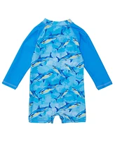 Snapper Rock Baby Boys Jawsome Waves Ls Sunsuit