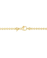 Diamond Interlocking Circle Bead Link 18" Collar Necklace (1/5 ct. t.w.) in 14k Gold-Plated Sterling Silver