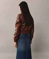 Mango Women's Leather Jacket