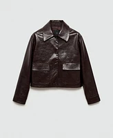 Mango Women's Pocket Textured Jacket