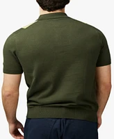 Ben Sherman Men's Regular-Fit Sweater-Knit Stripe Polo Shirt