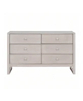 gaomon Stylish 6 Drawer Dresser For Bedroom, Large Storage Space Versatile Storage Cabinet