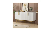 Slickblue Modern Elegant 4-Door Sideboard Buffet Cabinet for Dining Room, Living Room, Bedroom, and Hallway