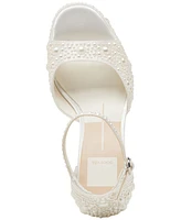 Dolce Vita Women's Pandro Pearl Two-Piece Platform Dress Sandals