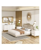 gaomon 6 Drawer Dresser For Bedroom, Modern Dressers & Chests Of Drawers, Wood Dresser Chest Organizer With Metal Legs, Large Drawers For Bedroom, Hal